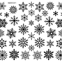 Watersticker -  Snowflakes Black 2