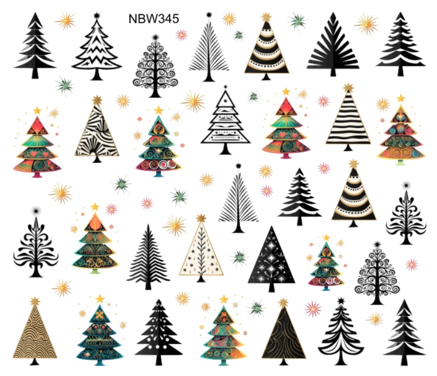 Watersticker - Christmas Trees