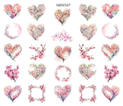 Watersticker - Cherry Blossom Hearts
