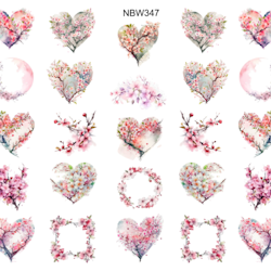 Watersticker - Cherry Blossom Hearts