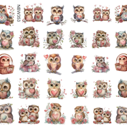 Watersticker - Love Owl