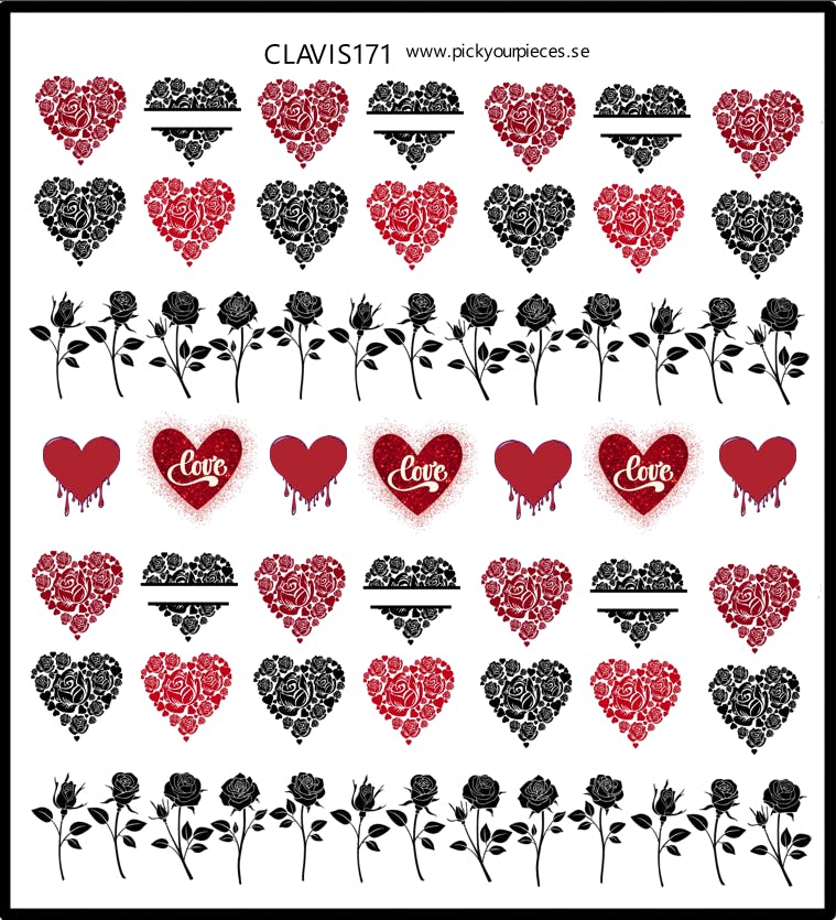 Stickers Hearts & Roses