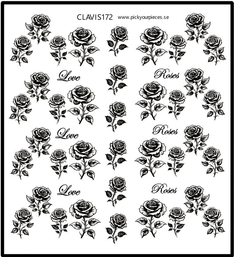 Stickers Black Roses