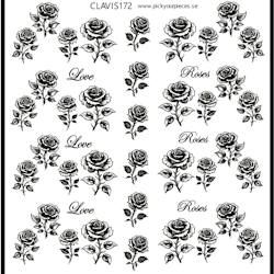 Stickers Black Roses