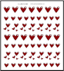 Stickers Red Hearts