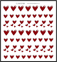 Stickers Red Hearts
