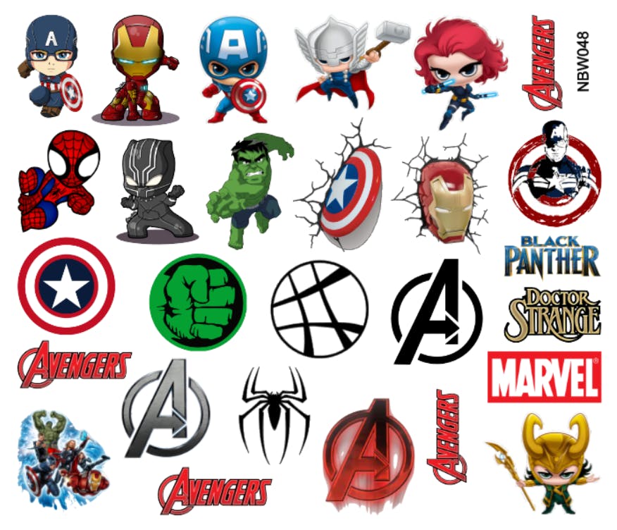Waterstickers Marvel Avengers