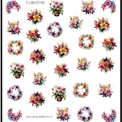 Stickers Lily Flower Colorfull