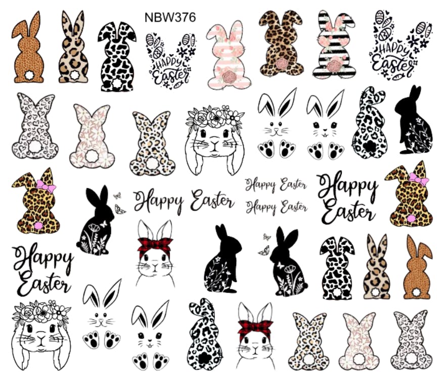 Watersticker - Easter Animalprints