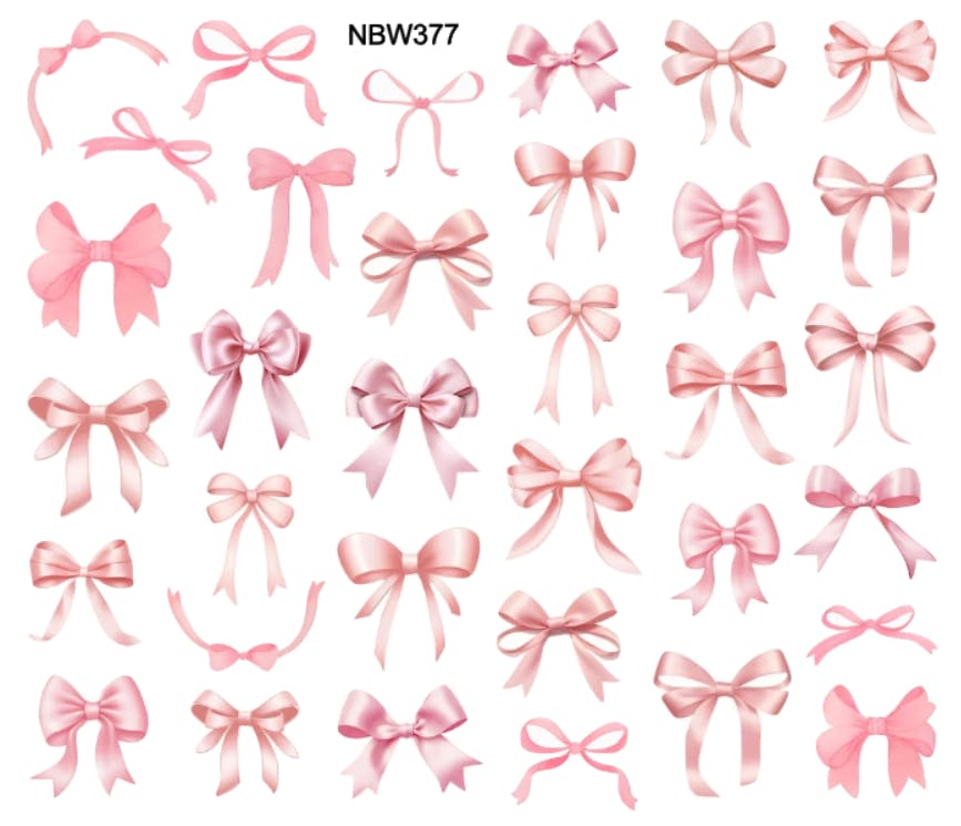 Watersticker - Coquette Ribbons Pink