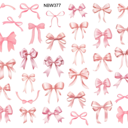 Watersticker - Coquette Ribbons Pink