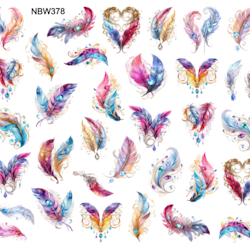 Watersticker - Bejeweled Feathers