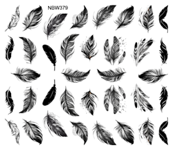 Watersticker - Black Feathers