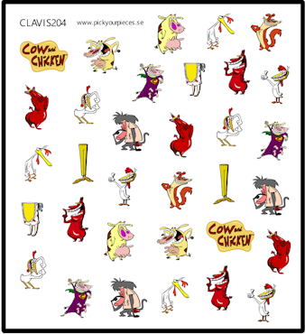 Stickers Cow And Chicken