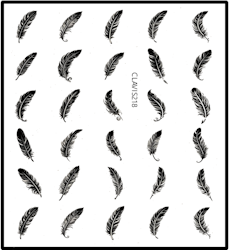 Stickers Black Feathers