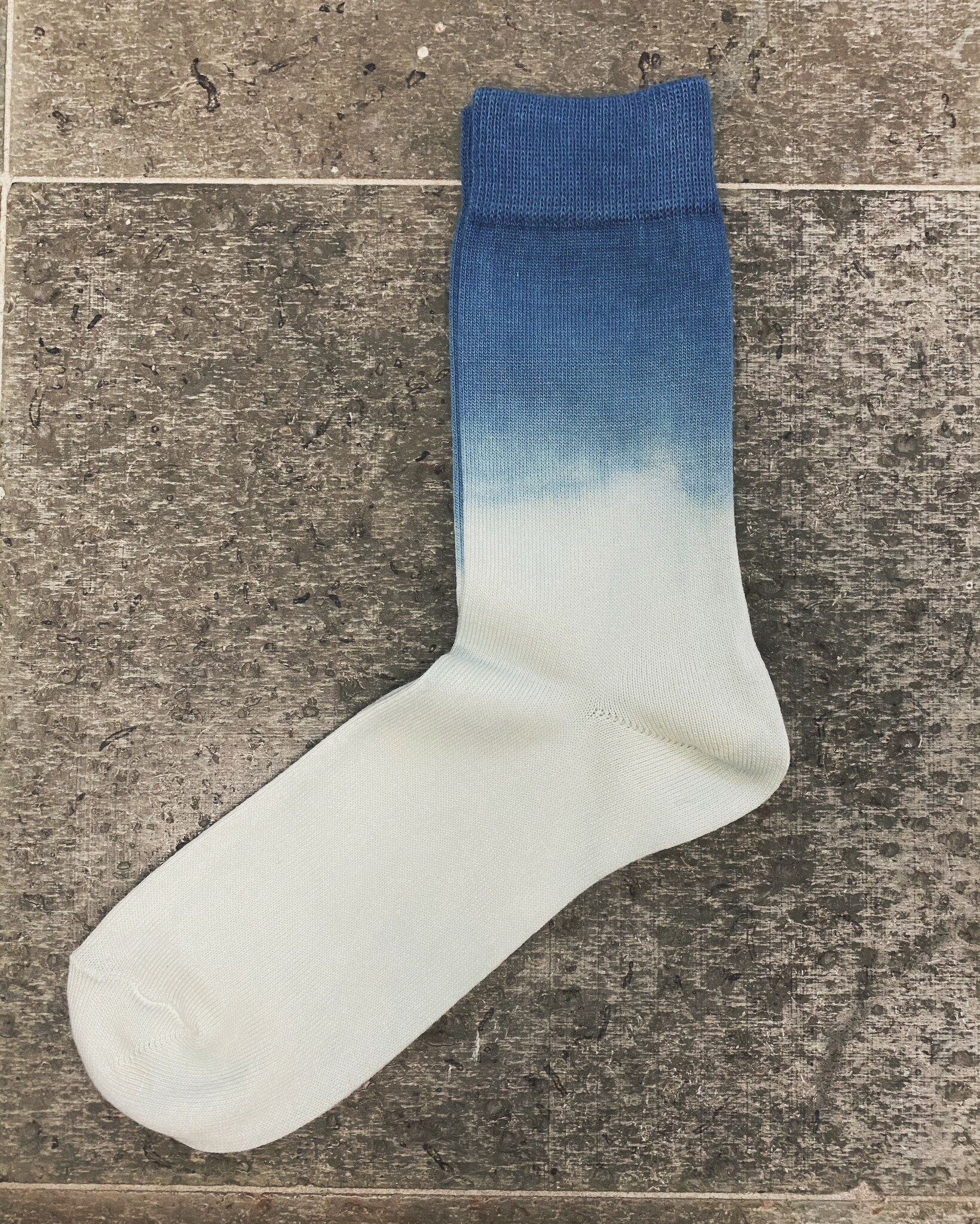 Wool sock - Indigo dip dye