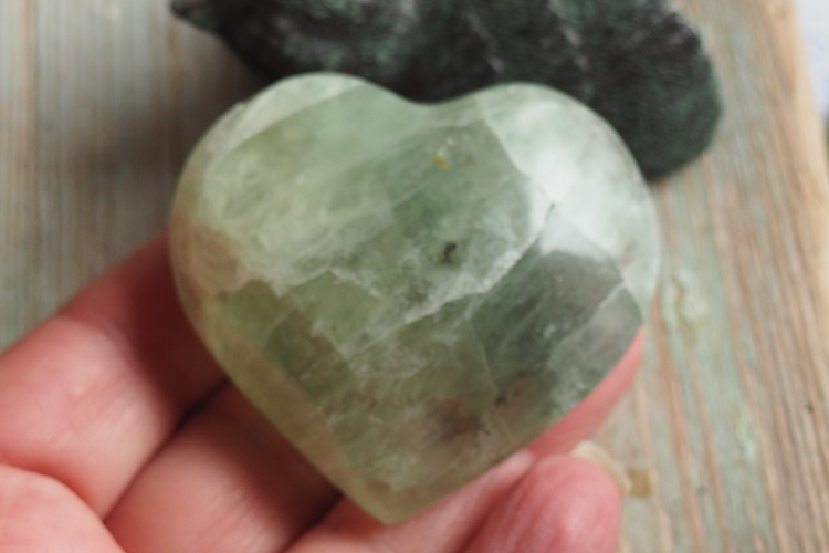 Hjärta Grön Fluorit