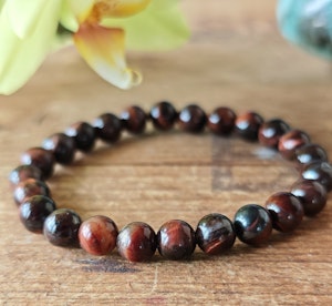 Armband Röd Tigeröga