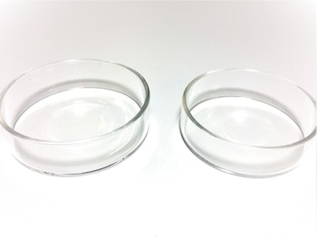 Foderskål, glas 2 pack
