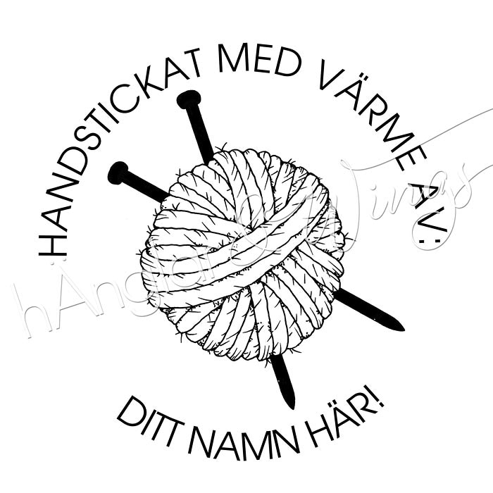 PERSONAL - 034 - Round - Handstickat med värme