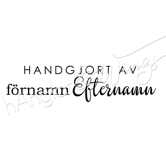 PERSONLIG - 055  Rak Handgjort av