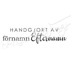 PERSONLIG - 055  Rak Handgjort av