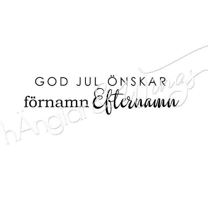 PERSONLIG - 058  Rak  God Jul önskar