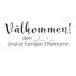 PERSONLIG - 069  Välkommen!