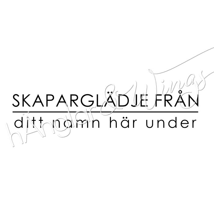 PERSONAL - 084  Straight Line - Skaparglädje från