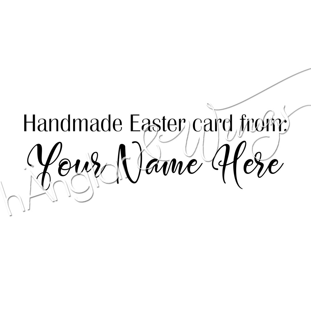 PERSONLIG - 093 - Rak Handmade Easter card from (English)