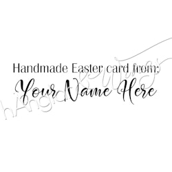 PERSONAL - 093 - Straight line - Handmade Easter card from (English)
