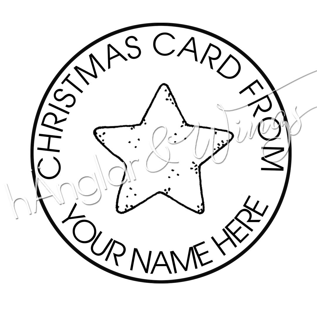 PERSONLIG - 099  Rund Christmas card from (ENGLISH)