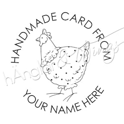 PERSONLIG - 100  Rund handmade card from (English)