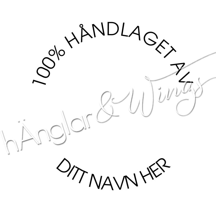 PERSONLIG - 180  Rund - 100% Håndlaget av (NORSK)