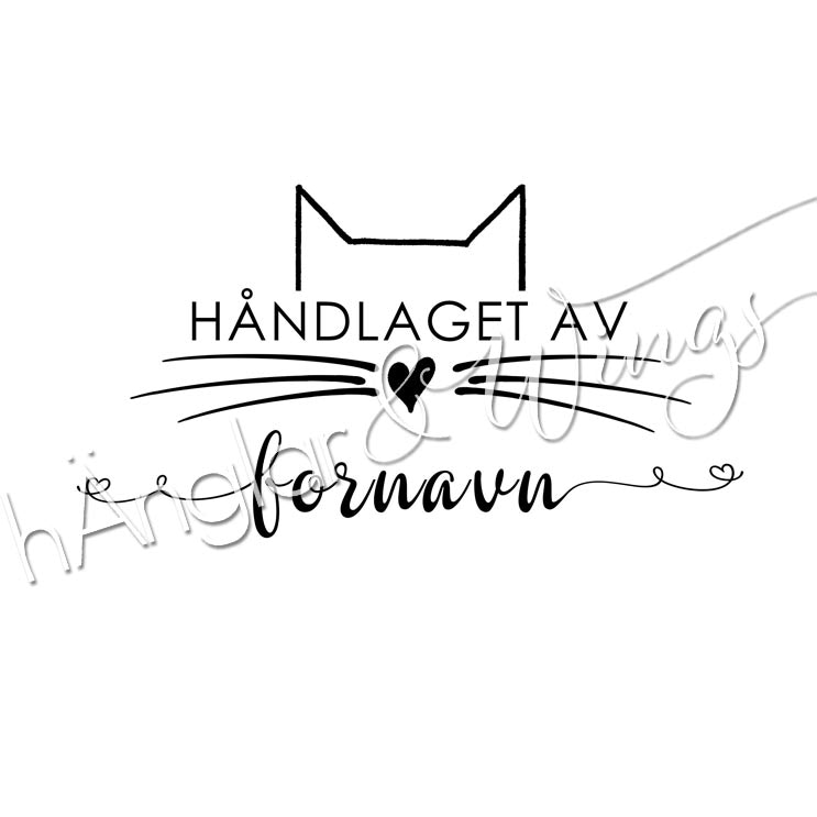 PERSONLIG - 189  Katt - Håndlaget av (NORSK)