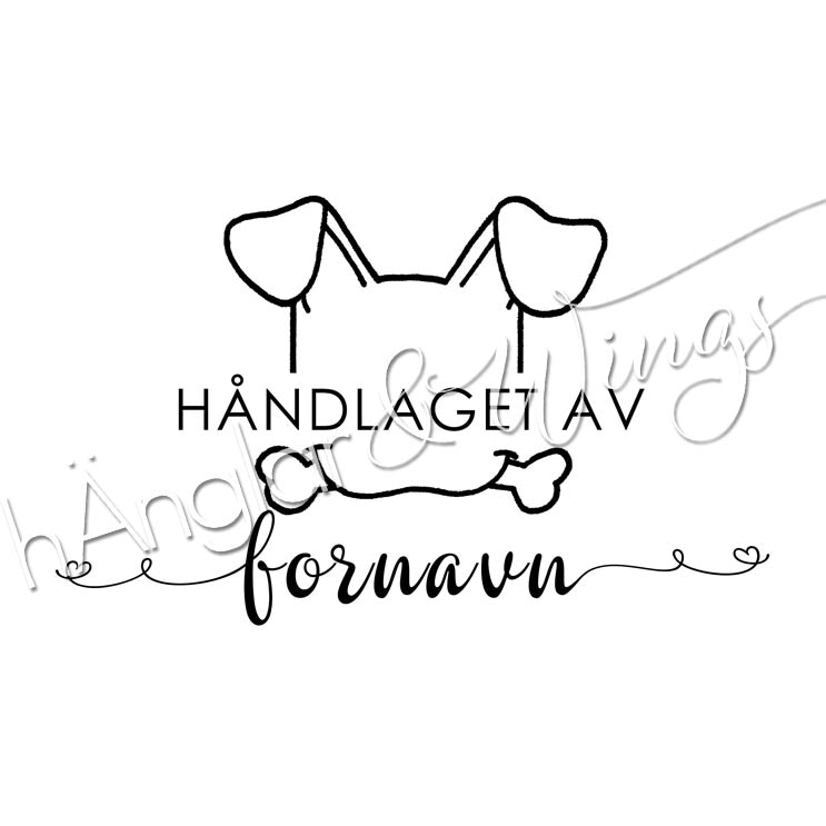 PERSONLIG - 190  Hund - Håndlaget av (NORSK)