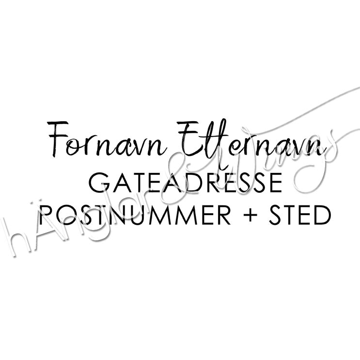 PERSONLIG - 200 Rak - Adresse  (NORSK)