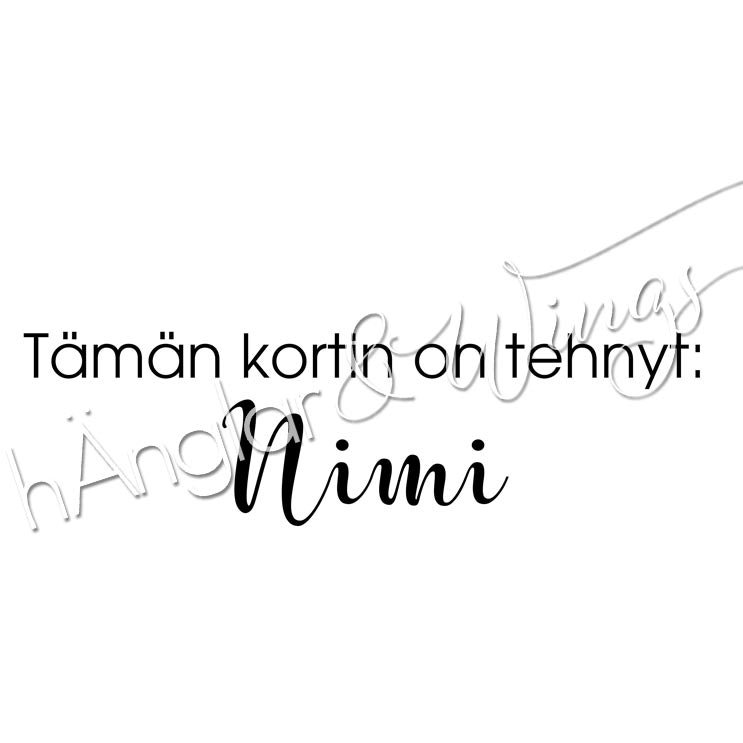 PERSONLIG - 202 Rak - Tämän kortin   (FINSKA)