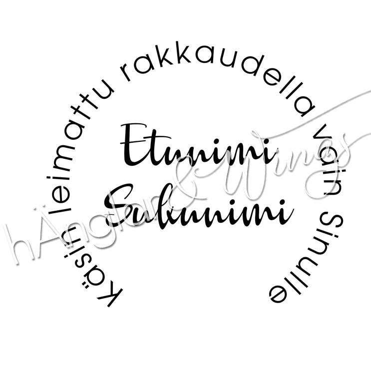 PERSONLIG - 211  rund - Käsin leimattu  (FINSKA)