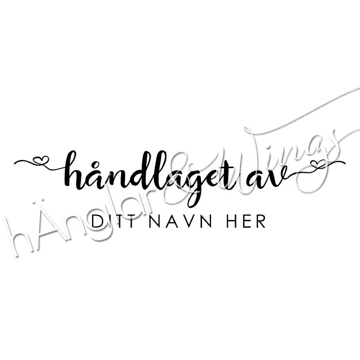 PERSONLIG - 220 rak - håndlaget av (NORSK)