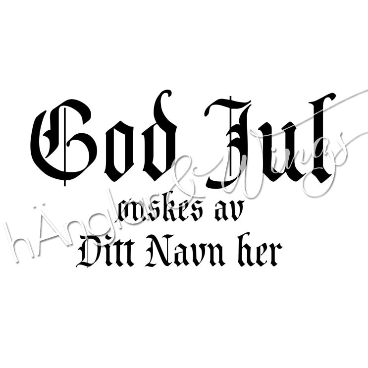 PERSONLIG - 222 rak - God Jul ønskes av (NORSK)