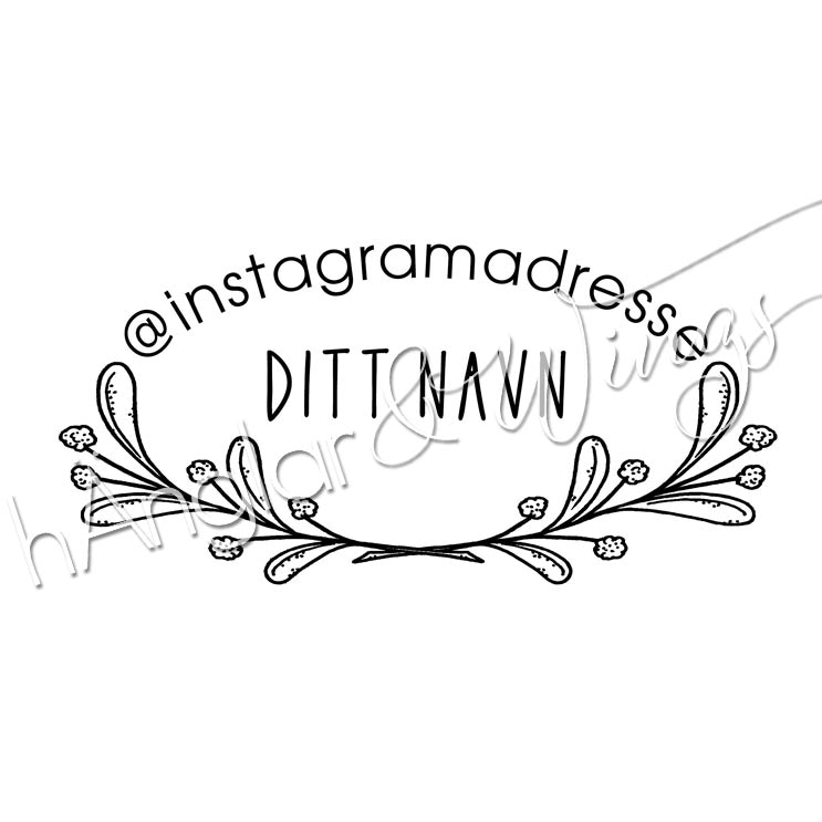 PERSONLIG - 237 oval - instagram + navn (NORSK)
