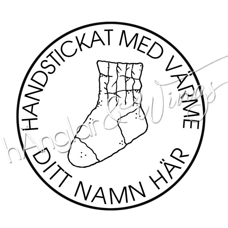 PERSONLIG - 242 rund - Handstickat med värme