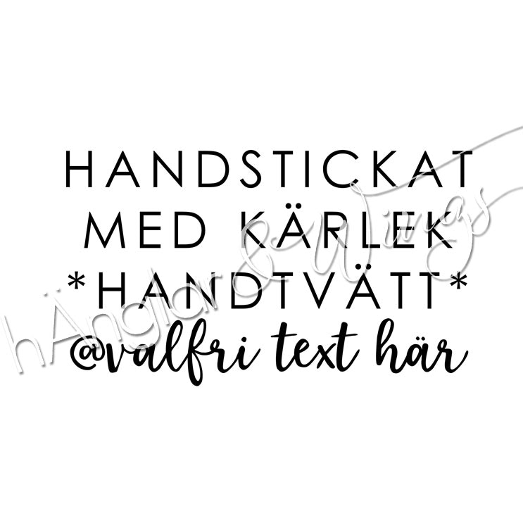 PERSONLIG - 249 Rak - Handstickat med kärlek