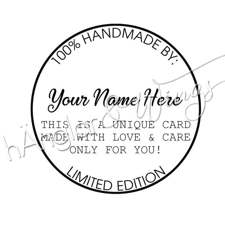 PERSONLIG - 023 - Rund 100% Handmade  (ENGLISH)