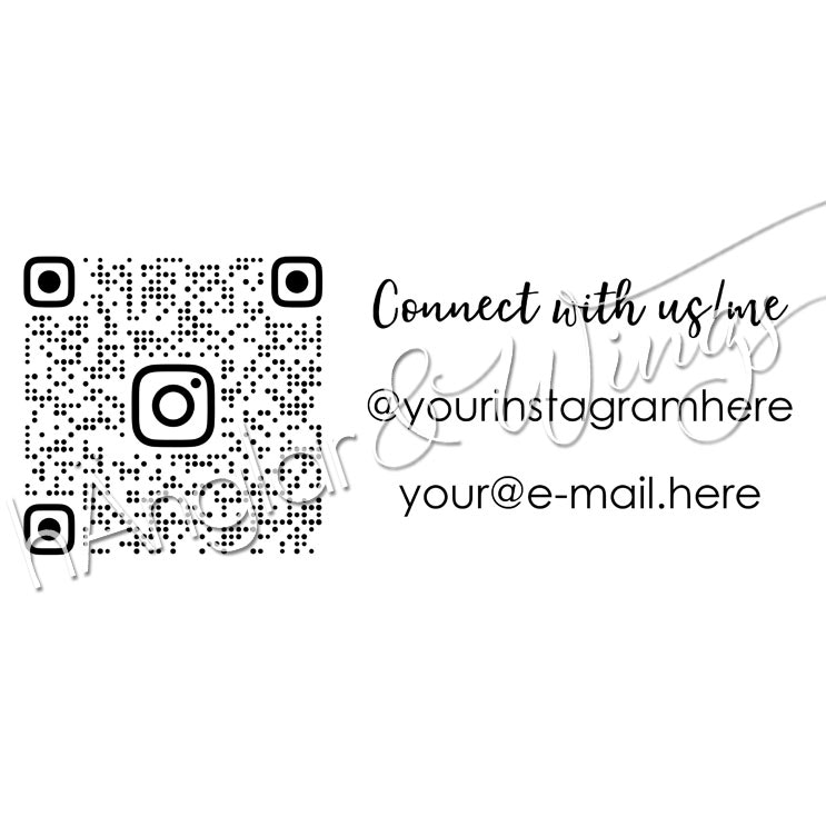 PERSONLIG - 260  Instagram QR-code - Connect with  (ENGLISH)