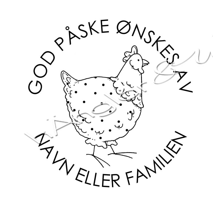 PERSONLIG - 272  God Påske Høne (NORSK)