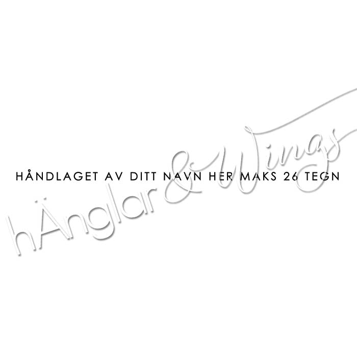 PERSONLIG - 294   Lång Rak Håndlaget  (NORSK)