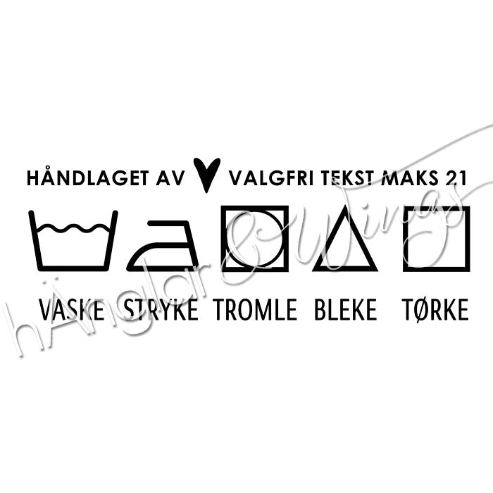 PERSONLIG - 305  Vaskesymboler  (NORSK)