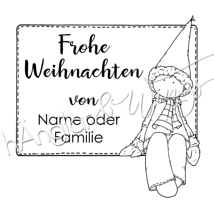 PERSONLIG - 306  Frohe Weihnachten Santa  (TYSKA)